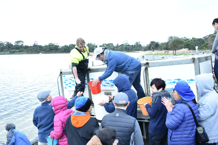 福智澳洲墨爾本教室配合澳洲維多利亞省漁業部進行冬季放生活動